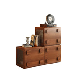 Modular vintage storage cabinet with combination compartments for versatile organization